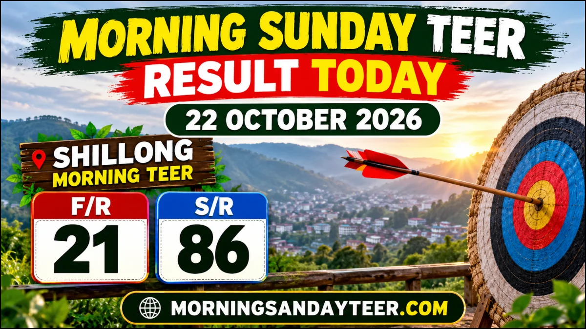 Morning Sunday Teer Result 22 October: Shillong Update and Previous Chart